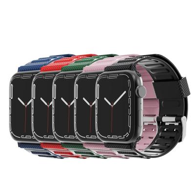 China Luxury Smart Rubber Designer Plastic Silicone Watch Sports Custom Soft Rubber Bands For Apple Watch Band Silicone for sale