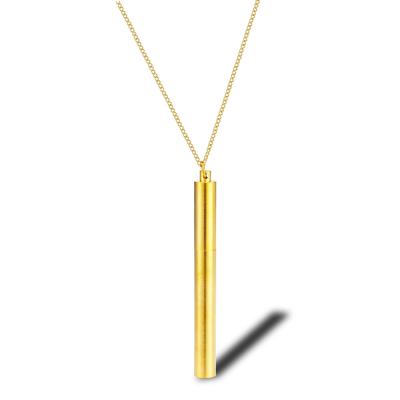 China Hip punk custom hop smoke stack tube smoke LOGO necklace shape cigarette pendant necklace for sale