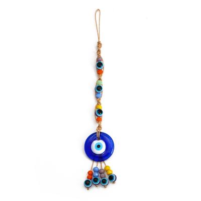 China Handmade Home Decor Car Blue Eye Evil Eye Hanging Decoration Beaded Pendant Charms Jewelry Accessories for sale