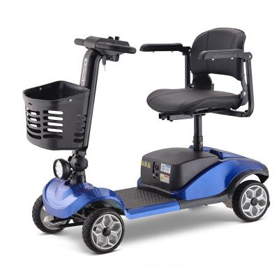 China Auto Folding Wheelchair Travel 4 Wheels Elderly Scooter Disabled Handicapped Folding Mobility Scooter For Seniors for sale