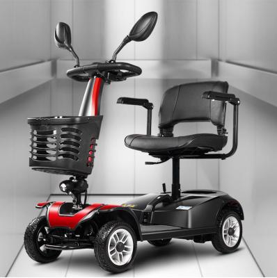 China Auto Folding Wheelchair Best 4 Wheel Mobility Scooter 4 wheel Seniors Handicap Scooter for The Elederly for sale