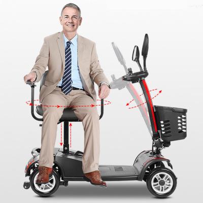 China Auto Folding Wheelchair Automatic removable battery handicapped foldable four wheels mobility scooter for elderly for sale