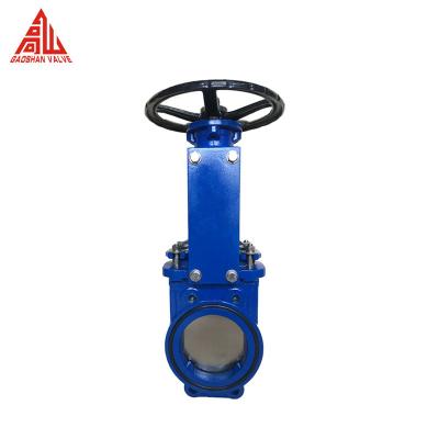 China 2-Way Flow Direction Slurry Knife Gate Valve Medium Temperature Manual Power for sale