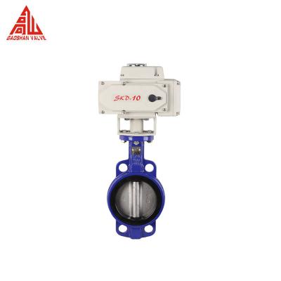 China Cast Ductile Iron Wafer Motorized Butterfly Valve for sale