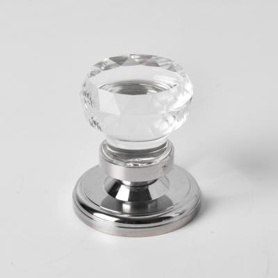 China Transparent Clean Custom Modern Silver + Crystal Aluminum Alloy Drawer Knob Eco-friendly Direct Sales Low MOQ for sale