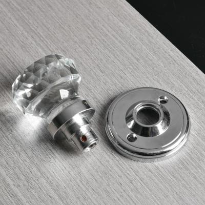 China Best Transparent Clean Design Crystal Handles Knobs Factory Price Crystal Doorknob Handles Upper Part for sale