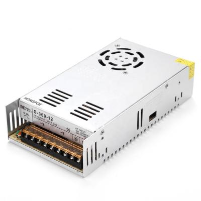 China Automation HONGPOE Best Quality 12V 30A 360W Industrial Power Supply Changeover Driver For LED Strip AC 100-240V Input DC 12V30A Power Supply for sale