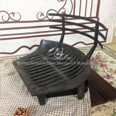 China Home Black Fireplace Accessories Cast Iron Fire Grate Log Coal Fireplace Large for sale