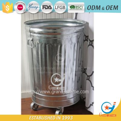 China Sustainable Galvanized Garbage Bin Garbage Box With Wheels for sale