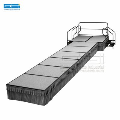 China 18mm Mini Plywood Portable Music Moving Indoor Runway Modular Mobile Stage Platform System for sale