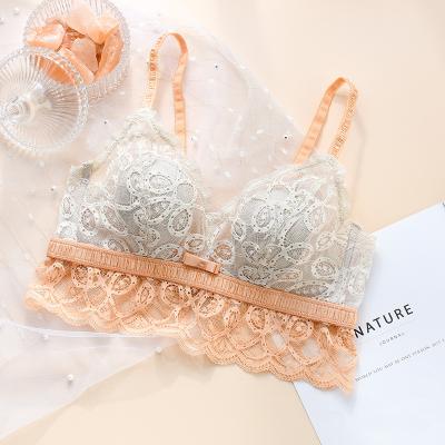 China Modern Dynamic Underwear Lace Pump Teenage Girl Underwear Multicolor Bow Decorated Charm Bra for sale