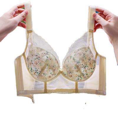 China Wormwood Pump Fabric Comfortable Hot Pattern Bra Free Changing Life Underwear Wire Push Up Bra for sale