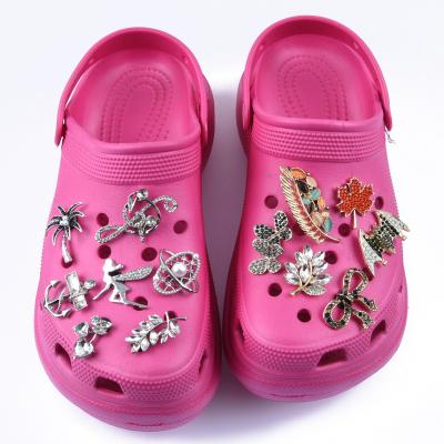 China Custom Clog Charm Bling Alloy Rhinestone Dragonfly Rose Insect Owl For Clog Designer Shoe Charms For Shoes Decoration Ornament Christmas Gift hindrance for sale