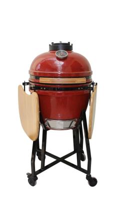 China Churrasqueira Kamado de cor vermelha tropical 18 polegadas 48 cm carvão de cerâmica à venda