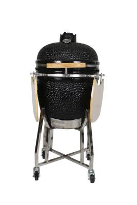 China Parrilla Kamado de 22 pulgadas para exteriores Acero inoxidable Color negro carbón 57 cm en venta