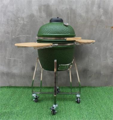 China Houtskool Keramiek 18 Inch Kamado Grill Groene Kleur 48cm Te koop