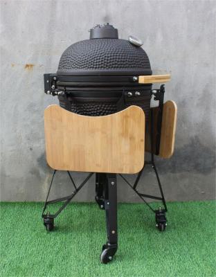 China Matzwarte kleur 50cm 20 Inch Kamado Grill Outdoor Houtskool Te koop