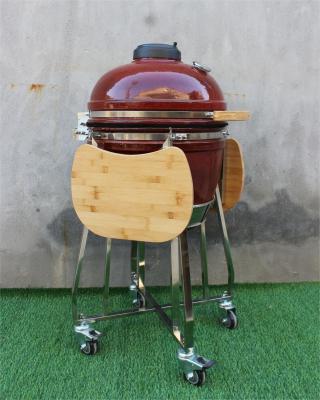 China 18 Inch Keramische Kamado Houtskoolgrill Tropisch Rood 48cm Te koop