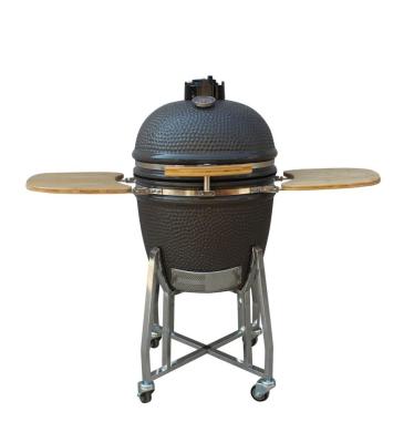 中国 22 Inch Kamado Grill High Degree Fired Resistance Outdoor Charcoal Grill Grey color 販売のため