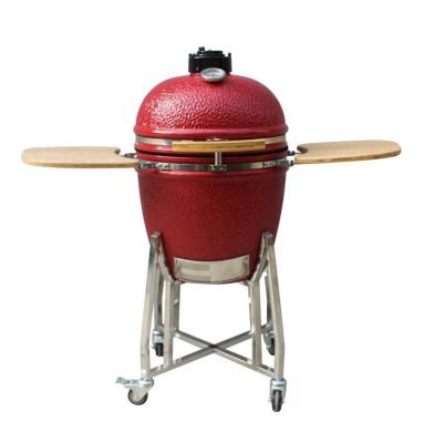 Κίνα 22 Inch Kamado Grill High Degree Fired Resistance Outdoor Charcoal Grill Red color προς πώληση