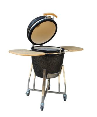 Κίνα Outdoor Charcoal 22 Inch Kamado Grill High Degree Fired Resistance Shiny Black προς πώληση