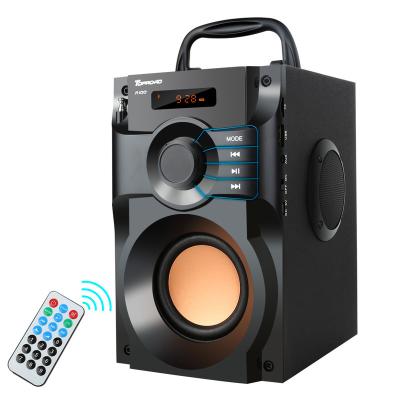 China TF USB AUX wireless stereo radio. Wireless Portable Speaker Subwoofer Bass BT Speakers Column Support FM Remote Control for sale