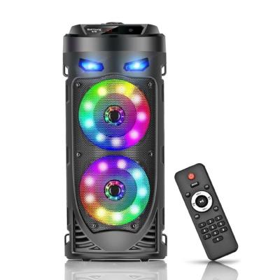 China Portable Speaker 30W Bluetooths Wireless Colorful LED Light 5.0 Lights Remote Control Stereo Bass Home Party Column Support TWS LED Tower Sound Box for sale