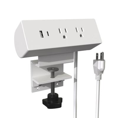 China Commercial Demountable Clamp Table Socket Multifunctional Desktop Socket With USB Port for sale