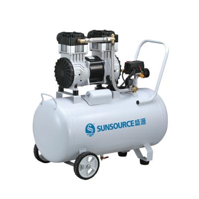 China High Efficiency Air Compressor 1.5Hp/1100W 2Hp/1500W 2.4Hp/1800W 50L 8Bar 50L Silent Oil Free Air Compressor For Dental Chair for sale