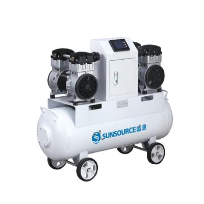 China High Quality Oil Free Compressor Tools AC~220V/50Hz 2x750W Air Compressor Oil Free Vacuum Pump for sale