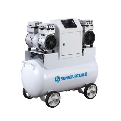 China Piston Vacuum Pump -930 mbar 55L Quiet Portable Mini Oil Free Vacuum 62dB Oil Free Tank for sale