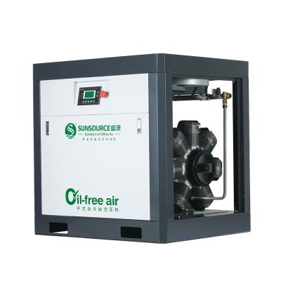 China Factory Price Oil Free Industrial Compressor 380V 11Kw 15Hp 22Kw 30Hp High Pressure Vertical Electric Piston Air Compressor Oil Free Pump for sale