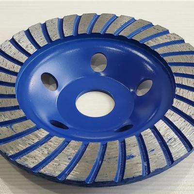 China Hot Selling Good Quality Cold Press Diamond Cup Steel Blue Wheel Diamond Cup Wheel for sale