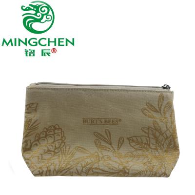 China Water Resistant Universal Cotton Cosmetic Bag With Gold Printing Pockets For Women Girls for sale