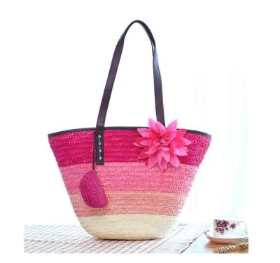 China Eco-friendly Fashion Design Real Straw Beach Bag For Women Handbag for sale