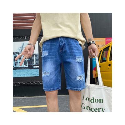 China Designer Customized Ripped Stretchy Blue Mens Sports Jeans Wholesale High Quality QUICK DRY Loose Pants for sale