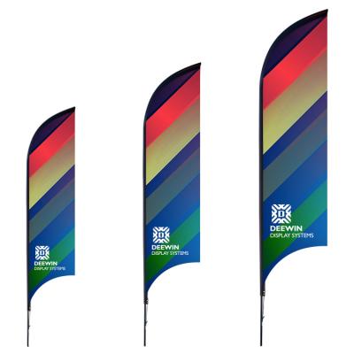 China Custom 240 350 480cm Beach Feather Flagpole Fiberglass Outdoor Advertising Banner Stand Wholesale Outdoor for sale