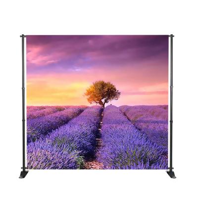 China Giant Adjustable Adjustable Tension Fabric Telescopic Backdrop Display Stand for sale