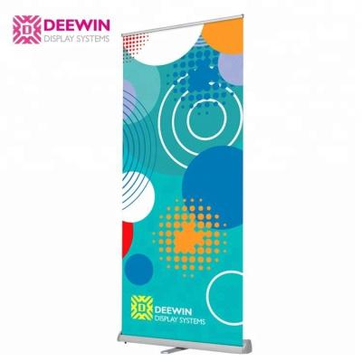 China Foot and Pole Stand Fixed Together Economical Aluminum Triangle Portable Roll Up Banner Stand Retractable Trade Show Display for sale