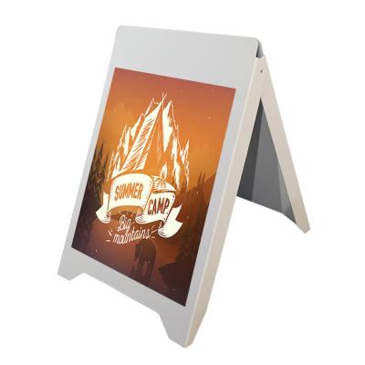 China Outdoor Banner Portable Folding Sidewalk 19x32 Double Sided Plastic A Frame Sign Board Display for sale