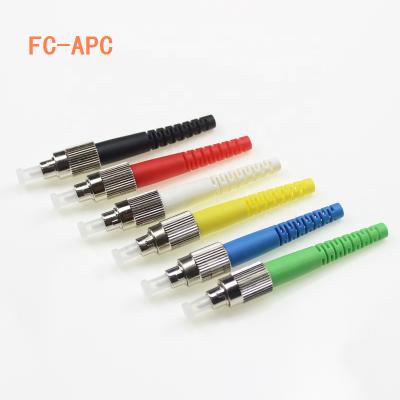 China fc fiber optic connectors 0.9mm truss singlemode fiber optic FC APC connector FC APC singlemode connector for sale