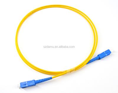 China Professional factory price PVC (LSZH negotiable) DAMU manufacturer SC/UPC single mode simplex 0.9/2.0/3.0mm fiber optic patch cord for sale