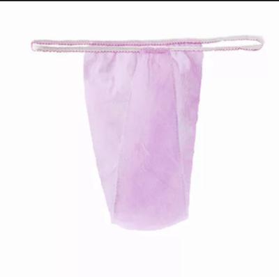 China Anti-Bacterial Disposable Nonwoven Thong Panties Spa Underwear Panties Sexy Disposable Thong Underwear with Low Price for sale