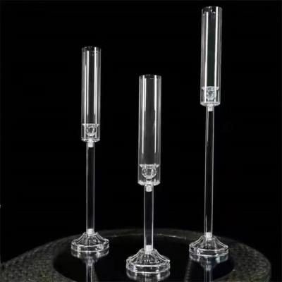 China Luxury Unique Acrylic candle Holder set of three pieces centerpieces for wedding table for sale