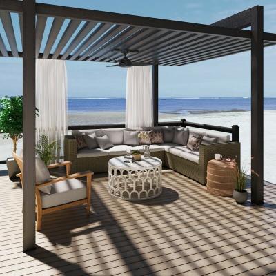 Chine Pergola de jardin en aluminium moderne insonorisé Gazebo en aluminium extérieur léger à vendre