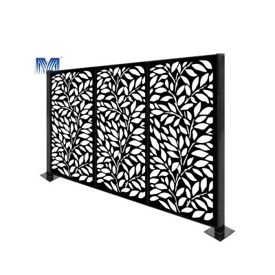 China Diseños de paredes ideas precios de casa o almacén puertas de hierro metal panel de privacidad cercas de jardín decorativas cercas de aluminio negro en venta