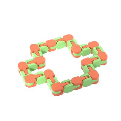 China Toy Set Pack Cheap Fidget Portable High Quality Sensory Cube Snake Fidget Magic Toys Puzzle 24 Instant Links and Clicks Wacky Way for sale