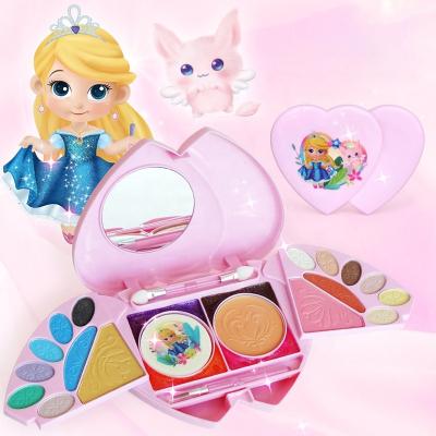 China Beautiful Amazon Makeup Toys New Style Deluxe Plastic Fairy Tale World Girls Pretend Play Dress Up Make Up Set Children Play for sale