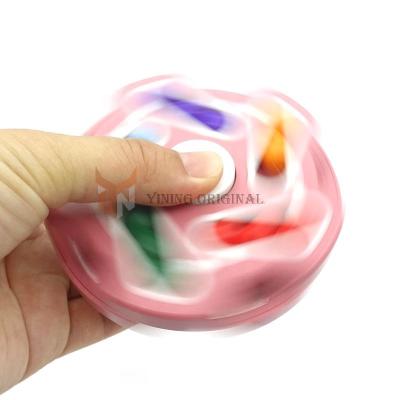 China Small Bean Fidget Spinner Magic Cube Spinner Educational Funny Flying Toy Amazon Hot Selling Magic for fidgety person toys for sale