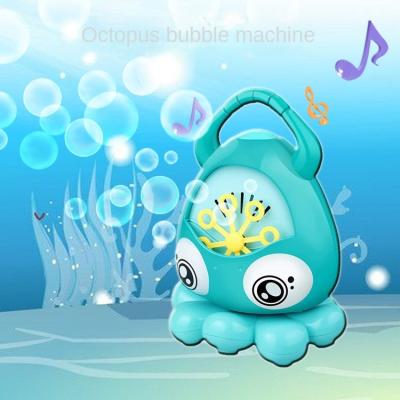 China Music Border Summer Outdoor Bubble Toys Music Cartoon Amazon Children Automatic Octopus Bubble Machine for sale